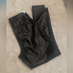 Faux Leather Pants With Ankle Zipper Size 0 Small